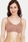Zivame Everyday Double Layered Non Wired 3/4th Coverage T-Shirt Bra - Maple Sugar — thumbnail 1